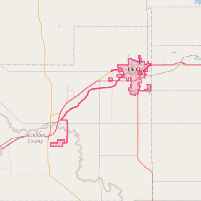 Map of Elk City