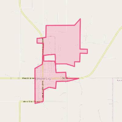 Map of Elmore City