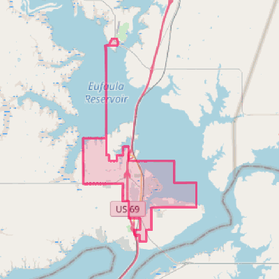 Map of Eufaula