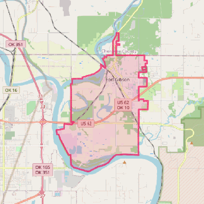 Map of Fort Gibson