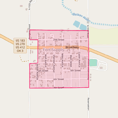 Map of Fort Supply