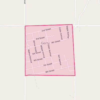 Map of Gerty