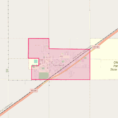 Map of Goodwell