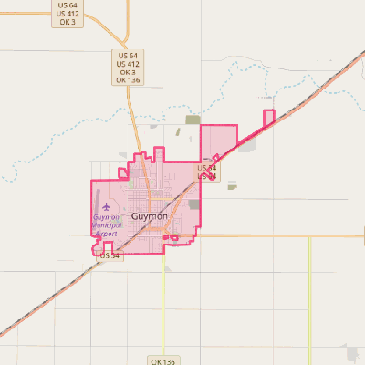 Map of Guymon