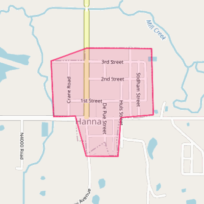 Map of Hanna