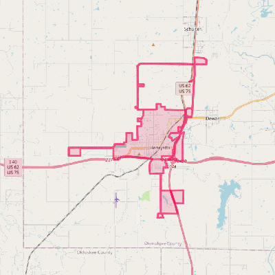 Map of Henryetta