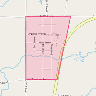 Map of Hitchcock