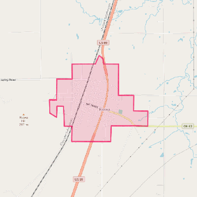 Map of Kiowa