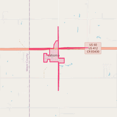 Map of Lahoma