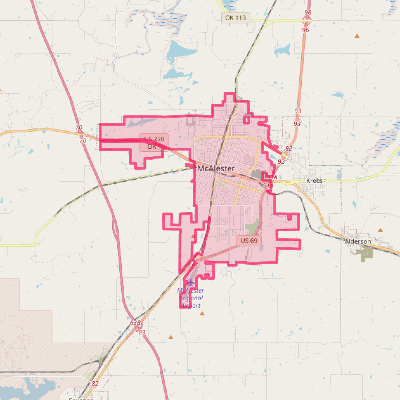 Map of McAlester