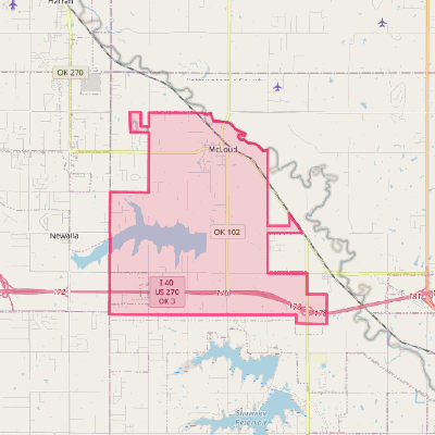 Map of McLoud