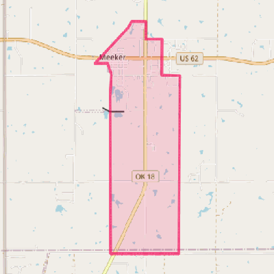 Map of Meeker