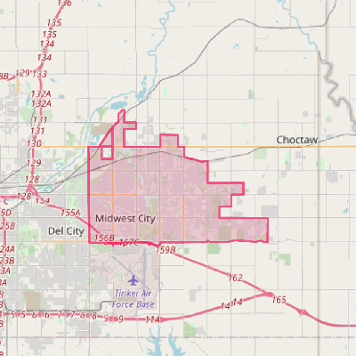 Map of Midwest City