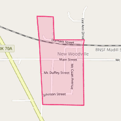 Map of New Woodville