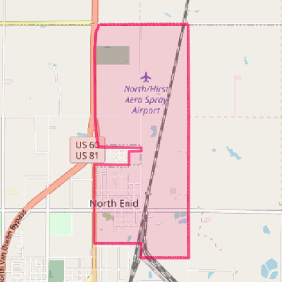 Map of North Enid