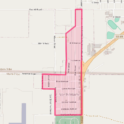 Map of North Miami