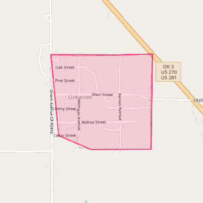 Map of Oakwood