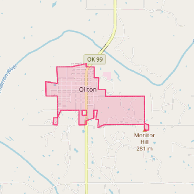 Map of Oilton