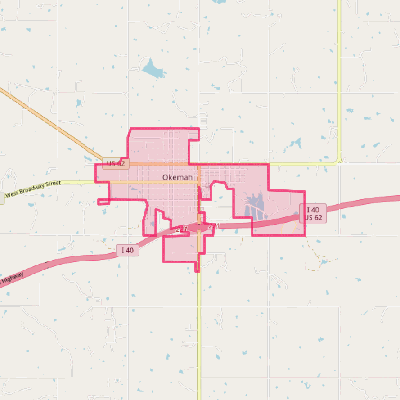 Map of Okemah