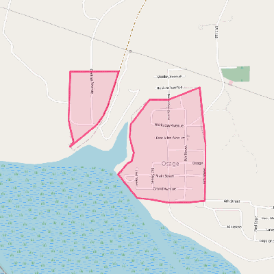 Map of Osage