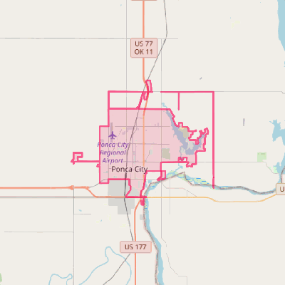 Map of Ponca City