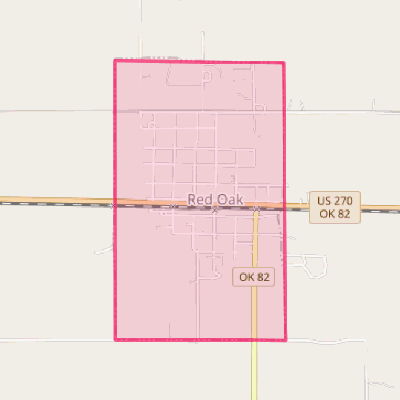 Map of Red Oak