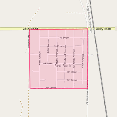 Map of Red Rock