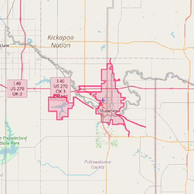 Map of Shawnee