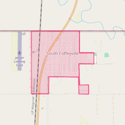 Map of South Coffeyville