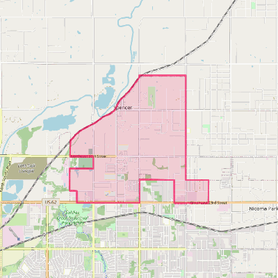 Map of Spencer