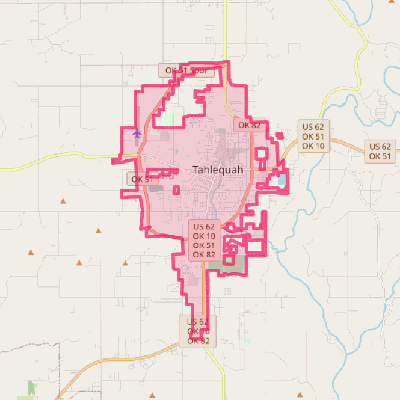 Map of Tahlequah