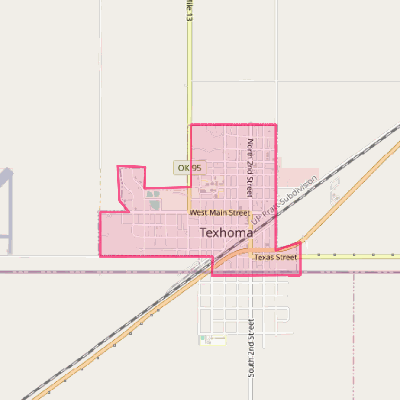 Map of Texhoma