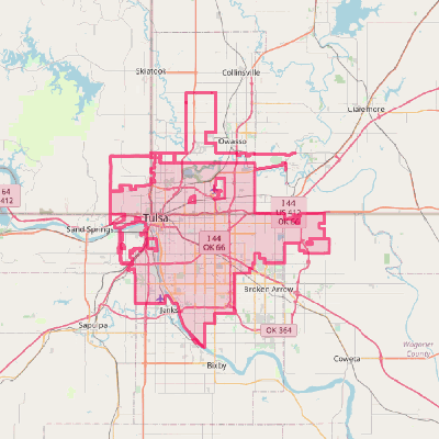 Map of Tulsa