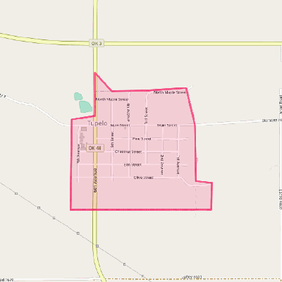 Map of Tupelo