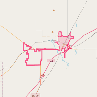 Map of Vinita