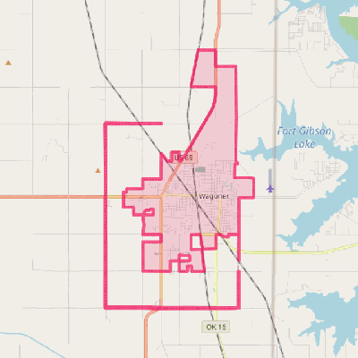 Map of Wagoner