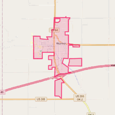 Map of Warner