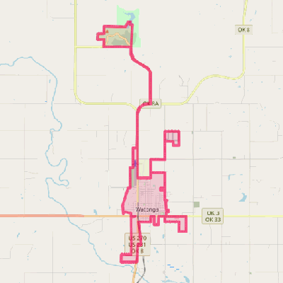 Map of Watonga