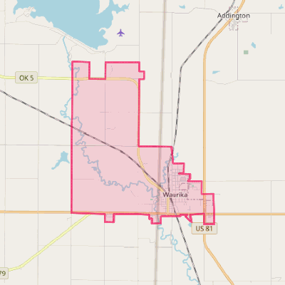 Map of Waurika