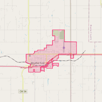 Map of Weatherford