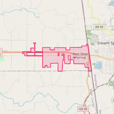 Map of West Siloam Springs