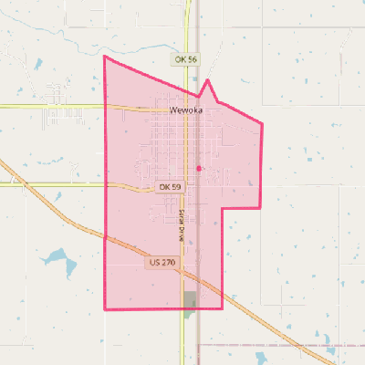 Map of Wewoka