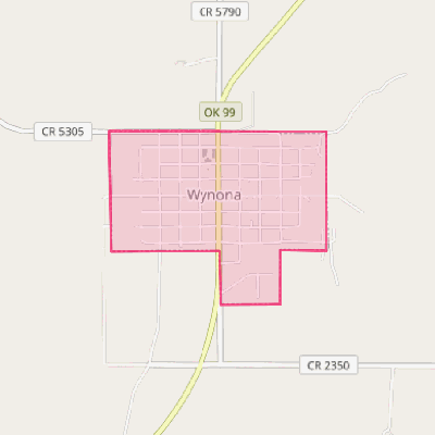 Map of Wynona