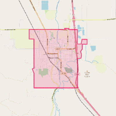Map of Baker City