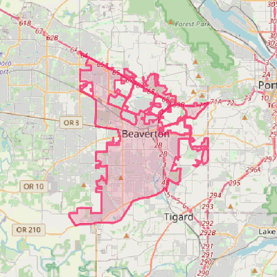 Map of Beaverton