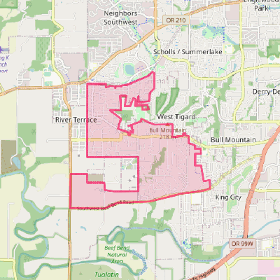 Map of Bull Mountain