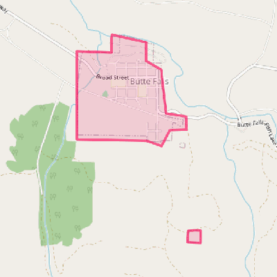 Map of Butte Falls