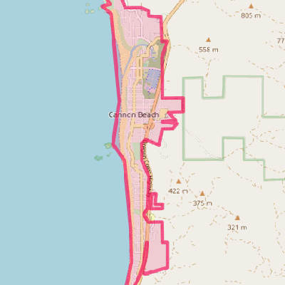 Map of Cannon Beach