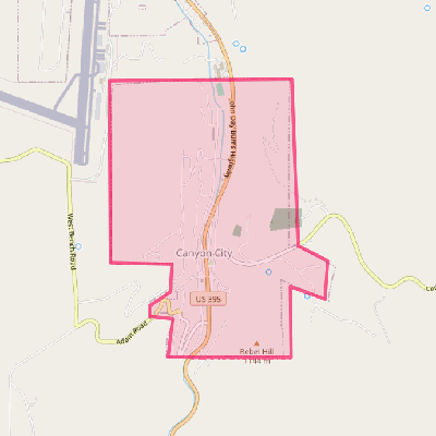 Map of Canyon City