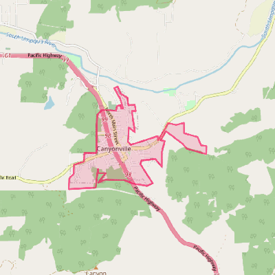 Map of Canyonville